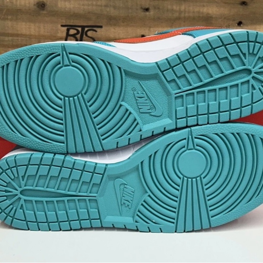 Nike Dunk Low Retro Miami Dolphins Blue Orange Dusty Cactus DV0833-102- Mens 8.5 - Picture 7 of 7